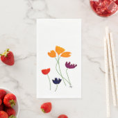 Serviette En Papier Paniers Floraux lumineux (En situation)