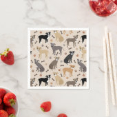 Serviette En Papier Paniers Pitbull et serviettes d'os (En situation)