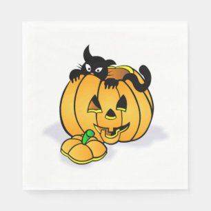 Serviette En Papier Paniers-repas blanc standard Napkin/Halloween