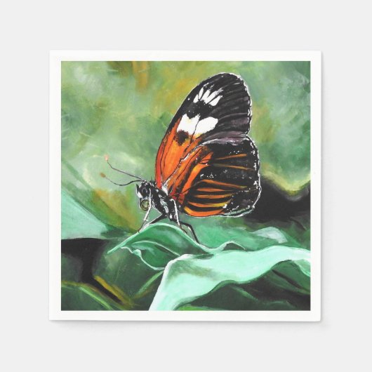 Serviette En Papier Paniers-repas - Conception papillon (Devant)