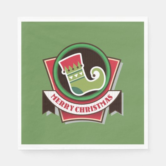 Serviette En Papier Paniers-repas de Noël Stocker Papier (Devant)