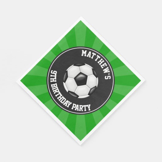 Serviette En Papier Paniers-repas en papier de soccer (Coin)