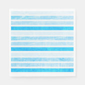 Serviette En Papier Paniers-repas en papier rayé bleu cracké (Devant)