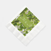 Serviette En Papier Paniers-repas Mariage verts (Coin)