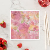 Serviette En Papier Paniers-repas rose (En situation)