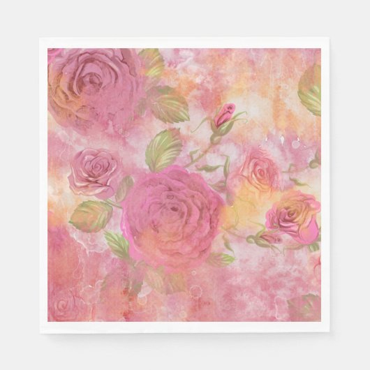Serviette En Papier Paniers-repas rose (Devant)