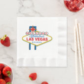 Serviette En Papier Panneau Bienvenue À Las Vegas (En situation)
