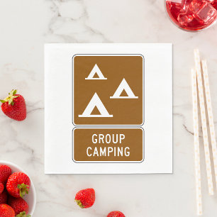 Serviette En Papier Panneau Camping de groupe