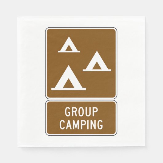 Serviette En Papier Panneau Camping de groupe (Devant)
