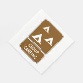 Serviette En Papier Panneau Camping de groupe (Coin)
