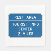 Serviette En Papier Panneau Centre d'information touristique (Devant)