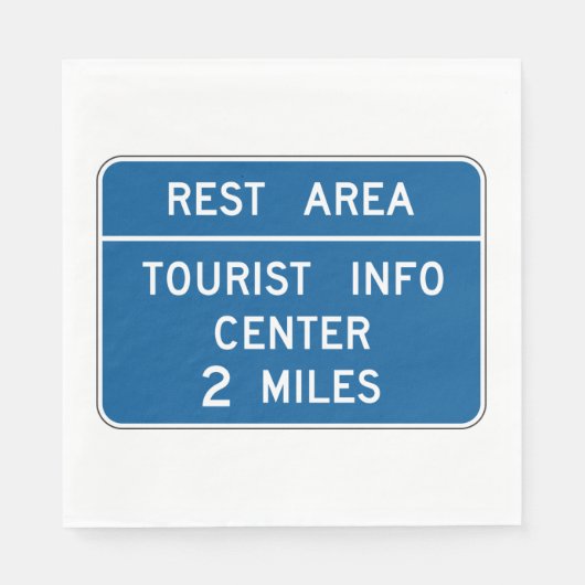Serviette En Papier Panneau Centre d'information touristique (Devant)