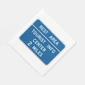 Serviette En Papier Panneau Centre d'information touristique (Coin)