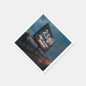 Serviette En Papier Panneau d'anniversaire des 250 ans de l'Amérique (Coin)