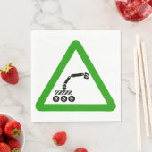 Serviette En Papier Panneau d'avertissement de passage de robot (En situation)