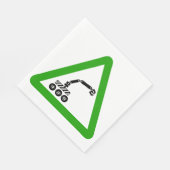 Serviette En Papier Panneau d'avertissement de passage de robot (Coin)