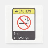 Serviette En Papier Panneau d'avertissement Interdiction de fumer (Devant)
