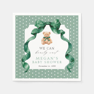 Serviette En Papier Panneau de bienvenue pour Baby Shower Teddy Bear B