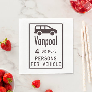 Serviette En Papier Panneau de covoiturage en van