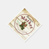 Serviette En Papier Panneau de fraises de marché de l'agriculteur (Coin)