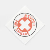 Serviette En Papier Panneau de la brigade des pompiers (Coin)