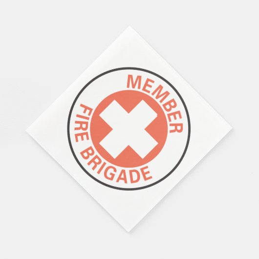 Serviette En Papier Panneau de la brigade des pompiers (Coin)