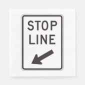Serviette En Papier Panneau de ligne d'arrêt (Devant)