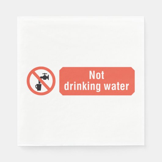 Serviette En Papier Panneau de sécurité de l'eau potable (Devant)