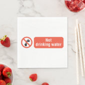 Serviette En Papier Panneau de sécurité pour eau non potable (En situation)