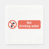 Serviette En Papier Panneau de sécurité pour eau non potable (Devant)