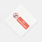 Serviette En Papier Panneau de sécurité pour eau non potable (Coin)