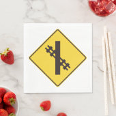 Serviette En Papier Panneau de signalisation de passage à niveau (En situation)