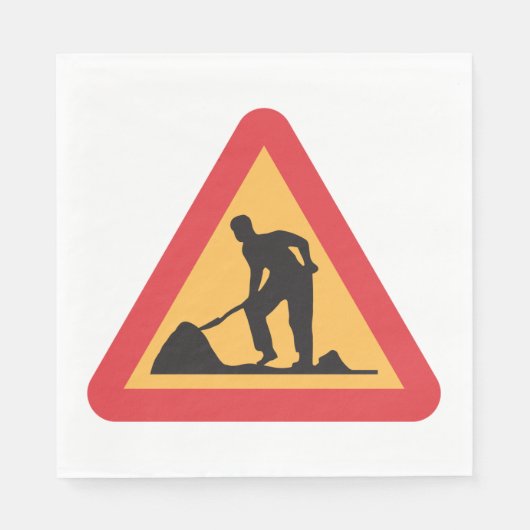 Serviette En Papier Panneau de signalisation routière Avertissement de (Devant)