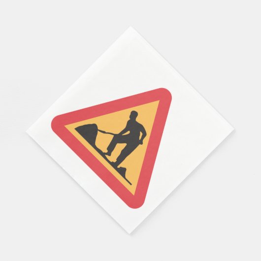 Serviette En Papier Panneau de signalisation routière Avertissement de (Coin)