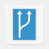 Serviette En Papier Panneau de signalisation routière Papier serviette (Devant)