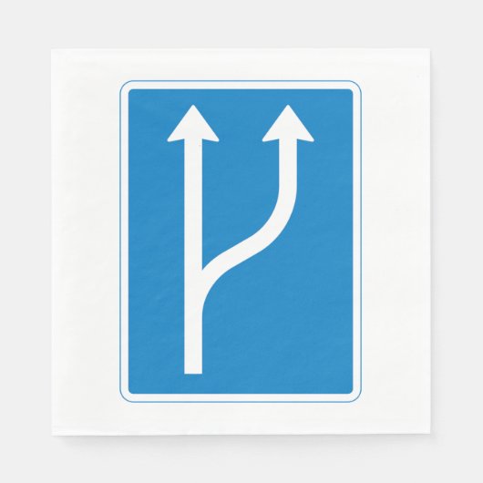 Serviette En Papier Panneau de signalisation routière Papier serviette (Devant)