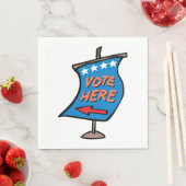 Serviette En Papier Panneau directionnel de vote (En situation)