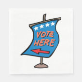 Serviette En Papier Panneau directionnel de vote (Devant)
