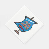 Serviette En Papier Panneau directionnel de vote (Coin)