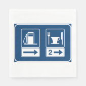 Serviette En Papier Panneau Gare Et Chemin De Diner (Devant)