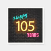 Serviette En Papier panneau lumineux de 105 néons sur mur en briques (Devant)