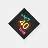 Serviette En Papier panneau lumineux de 40 néons sur mur en brique (Coin)