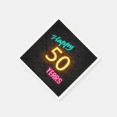 Serviette En Papier panneau lumineux de 50 néons sur mur en brique (Coin)