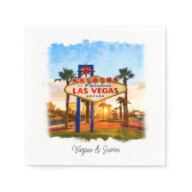 Panneau Mariage Watercolor Las Vegas