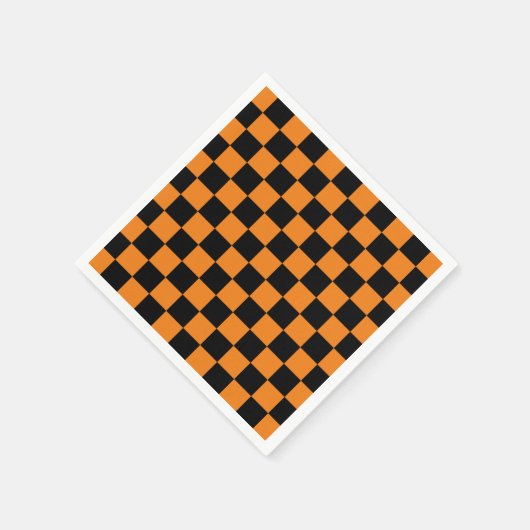 Serviette En Papier Panneau noir orange (Coin)