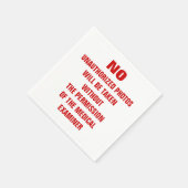 Serviette En Papier Panneau Pas de Photos Salle d'Autopsie (Coin)