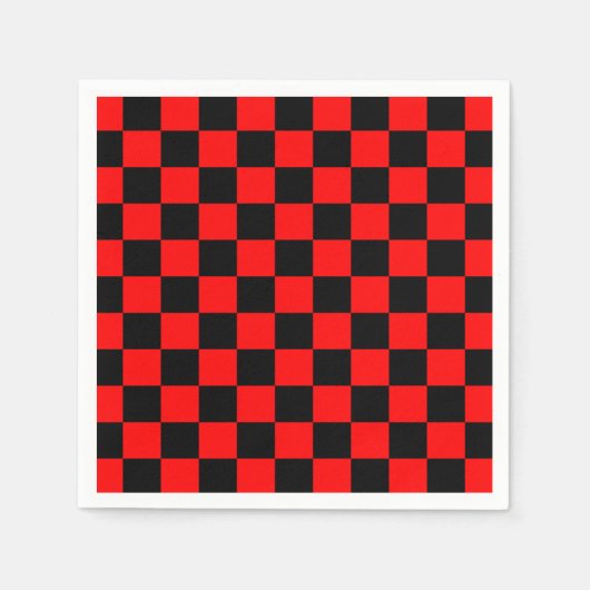 Serviette En Papier Panneau rouge noir (Devant)