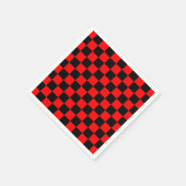 Serviette En Papier Panneau rouge noir (Coin)