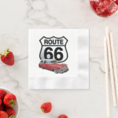 Serviette En Papier Panneau Route 66 (En situation)