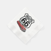 Serviette En Papier Panneau Route 66 (Coin)